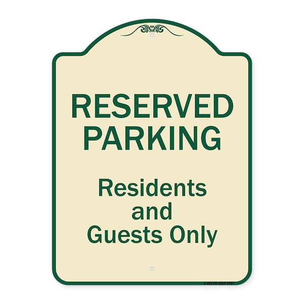 Designer Series-Reserved Parking-Residents And Guests Only, 24" x 18", TG-1824-9767